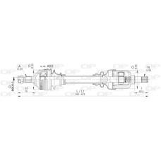 DRS6397.00 OPEN PARTS Привідний вал