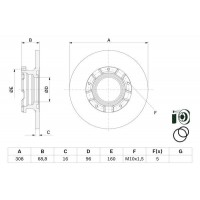 0 986 479 F62 BOSCH Гальмівний диск
