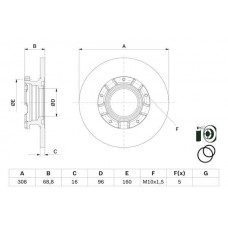 0 986 479 F62 BOSCH Гальмівний диск