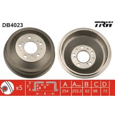 DB4023 TRW Гальмівний барабан