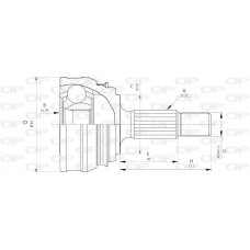 CVJ5005.10 OPEN PARTS Шарнирный комплект, Привідний вал