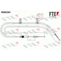 FBS02081 FTE Тросик, cтояночный тормоз