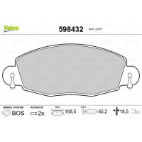 598432 VALEO КомплеК т гальмівних колодок, дискове гальмо