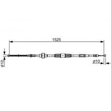 1 987 482 534 BOSCH Тросик, cтояночный тормоз