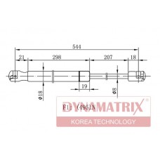 DGS1820BB DYNAMATRIX Газова пружина кришка багажника