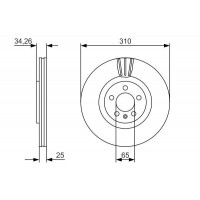 0 986 479 642 BOSCH Гальмівний диск