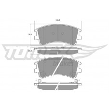 TX 13-03 TOMEX Brakes Комплект гальмівних колодок дисковий гальм