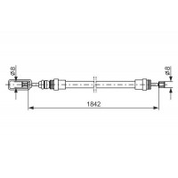 1 987 477 422 BOSCH Тросик, cтояночный тормоз