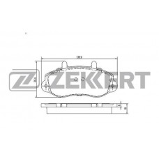 BS-2420 ZEKKERT Комплект гальмівних колодок дисковий гальм