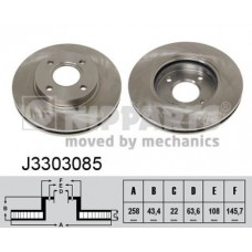 J3303085 NIPPARTS Гальмівний диск