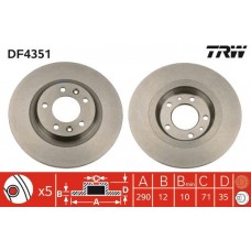 DF4351 TRW Гальмівний диск