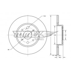 TX 73-75 TOMEX Brakes Гальмівний диск