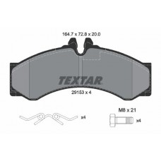 2915301 TEXTAR Комплект гальмівних колодок дисковий гальм