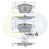 CBP11200 COMLINE Комплект гальмівних колодок дисковий гальм