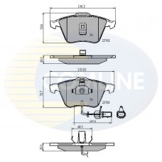 CBP11200 COMLINE Комплект гальмівних колодок дисковий гальм