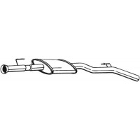 278-667 BOSAL Середній глушник вихлопних газів