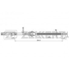 BZ-1334 ZEKKERT Тросик, cтояночный тормоз