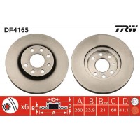 DF4165 TRW Гальмівний диск