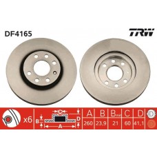 DF4165 TRW Гальмівний диск