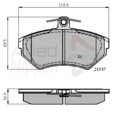 ADB0989 COMLINE Комплект гальмівних колодок дисковий гальм