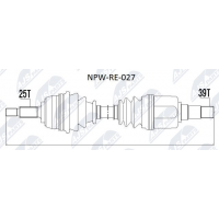 NPW-RE-027 NTY Привідний вал