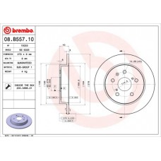 08.B557.10 BREMBO Гальмівний диск