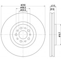 8DD 355 109-131 HELLA Гальмівний диск