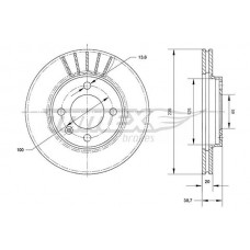 TX 70-46 TOMEX Brakes Гальмівний диск