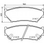 8DB 355 016-911 HELLA Комплект гальмівних колодок, дискове гальмо