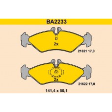 BA2233 BARUM КомплеК т гальмівних колодок, дискове гальмо