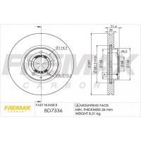 BD-7336 FREMAX Гальмівний диск
