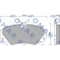 FO 628581 FOMAR Friction Комплект гальмівних колодок дисковий гальм
