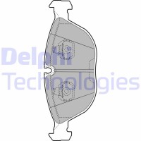 LP1002 DELPHI Комплект гальмівних колодок дисковий гальм