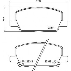 P 07 012 BREMBO Комплект гальмівних колодок дисковий гальм