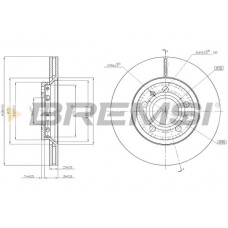 CD7526V BREMSI Гальмівний диск