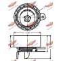 03.81826 AUTOKIT Натяжний ролик ремінь ГРМ