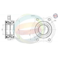 70-210047 MULTIPARTS Комплект підшипника ступиці колеса
