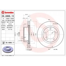 09.A966.10 BREMBO Гальмівний диск