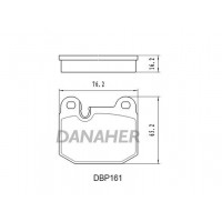 DBP161 DANAHER Комплект гальмівних колодок дисковий гальм