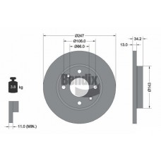 BDS1021 BENDIX Braking Гальмівний диск