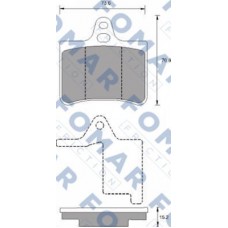 FO 687281 FOMAR Friction Комплект гальмівних колодок дисковий гальм