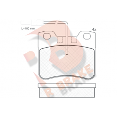 RB0788-202 R BRAKE Комплект гальмівних колодок дисковий гальм