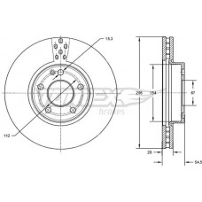 TX 72-91 TOMEX Brakes Гальмівний диск