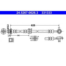 24.5267-0626.3 ATE Гальмівний шланг