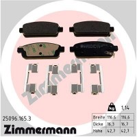 25096.165.3 ZIMMERMANN Комплект гальмівних колодок дисковий гальм