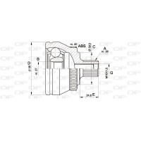 CVJ5261.10 OPEN PARTS Шарнирный комплект, Привідний вал
