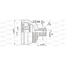 CVJ5261.10 OPEN PARTS Шарнирный комплект, Привідний вал