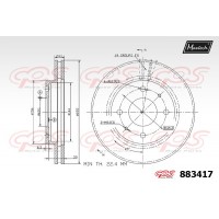 883417 MAXTECH Гальмівний диск