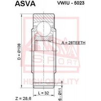 VWIU-5023 ASVA Шарнирный комплект, Привідний вал