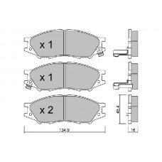 BPNI-1013 AISIN Комплект гальмівних колодок дисковий гальм